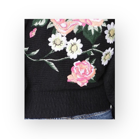 new Wildfox ❤︎ Secret Garden Floral Embroidered Knit Cardigan Sweater ❤︎ XS M ❤︎ - Picture 8 of 16